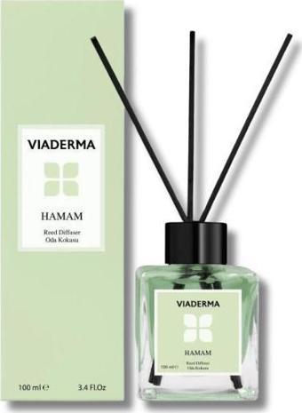 Viaderma Kare Şişe Hamam Esansı Bambu Çubuklu Oda Kokusu 100 ml