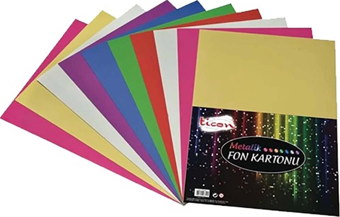 Ticon Fon Kartonu A4 10’Lu Metalik Krş. 363017