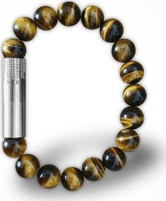 Les Fines Lames Punch Bileklik Steel Tiger Eye - M