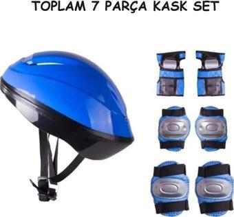 Bisiklet Scooter Kaykay İçin Kask Dizlik Dirseklik Koruyucu Set TAM 7 Parça