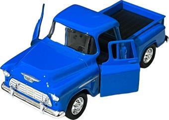 Chevrolet Stepside Mavi Pikap Oyuncak Lisanslı Diecast Metal Çek Bırak Araba