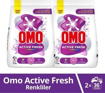 OMO MATİK ACTİVE FRESH RENKLİLER 5.5 KG 2 ADET 