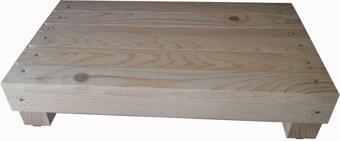 Wooden Gold Geniş Step Tahtası Doğal Ahşap 10 cm Yükseklikte Üst Yüzeyi 30 cm x 50 cm