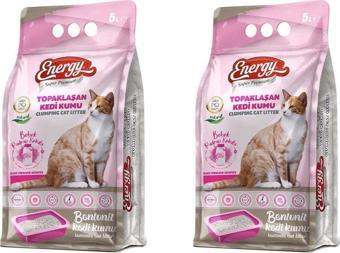 Pet Food Energy Bentonit Kedi Kumu Pudra Kokulu 5 Lt - 2 Adet