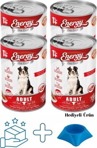 Pet Food Energy Sığır Etli Yetişkin Yaş Konserve Köpek Maması 400 G - 4 Adet