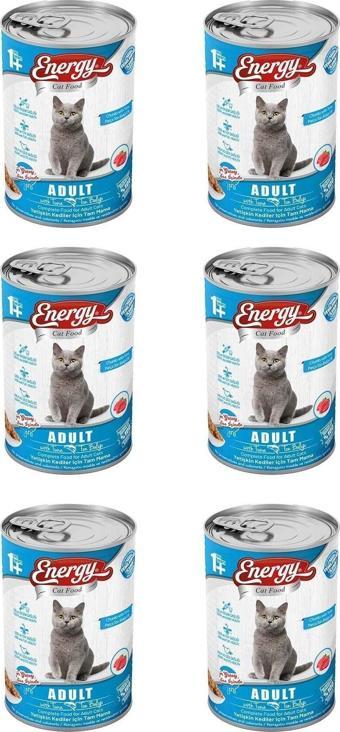 Pet Food Energy Ton Balıklı Yetişkin Yaş Kedi Maması 400 G - 6 Adet