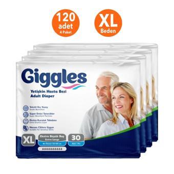 Giggles Yetişkin Bel Bağlamalı Large (XL) Hasta Bezi - 120 Adet