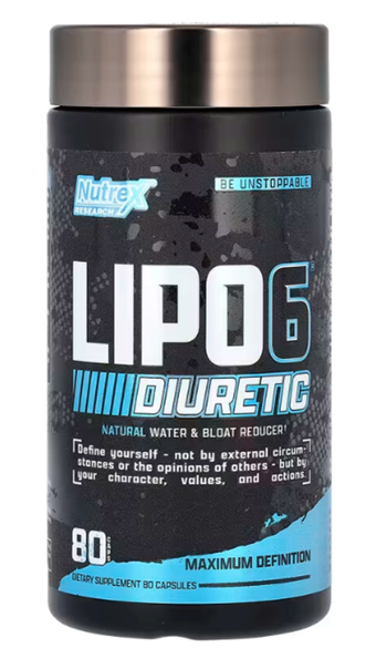 NUTREX Lipo-6 Black Diuretic (SU ATICI ÖZELLİĞİ) Fast-Acting All-Natural Diuretic Formula! 80 Black