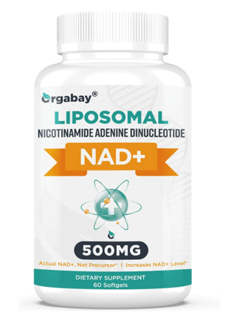 Orgabay Liposomal NAD+ Supplement 500 mg, High Absorption, Boost NAD+ with TMG 250 mg, Than Nicotin