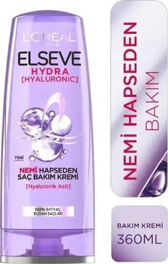 Loreal Elseve Saç Kremi Hydra Hyaluronıc Nemi Hapseden 390 Ml