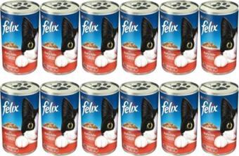 Felix Sığır Etli 400 Gr 12'Li Paket Yetişkin Kedi Konservesi