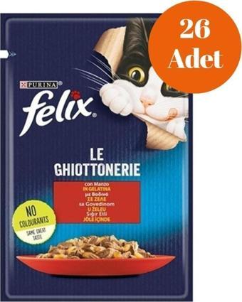 Felix Sığır Etli Pouch Kedi Konserve Maması 85 Gr 26 Adet