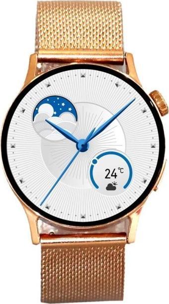 Logia Gt2 Akıllı Saat 20mm Rose Gold Metal Kordon Çinko Alaşım Kasa