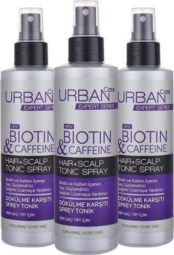 Urban Care Expert Biotin & Kafein Sprey Tonik 200 Ml X 3