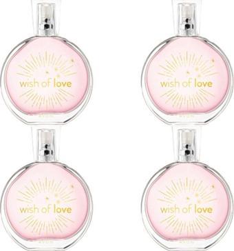 AVON Wish Of Love Edt 50 Ml Kadın Parfümü - 4 Adet