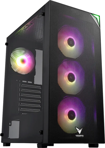 VENTO VG4200S Mid Tower, 750W 80+ Siyah, Temperli Cam, RGB, ATX GAMING KASA