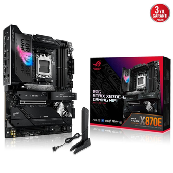 ASUS ROG STRIX X870E-E GAMING WIFI, 4xDDR5, 5xM.2, HDMI, DP, Type-C, PCIe 5.0, 2xWi-Fi 7, Bluetooth v5.4, AMD Ryzen 9000