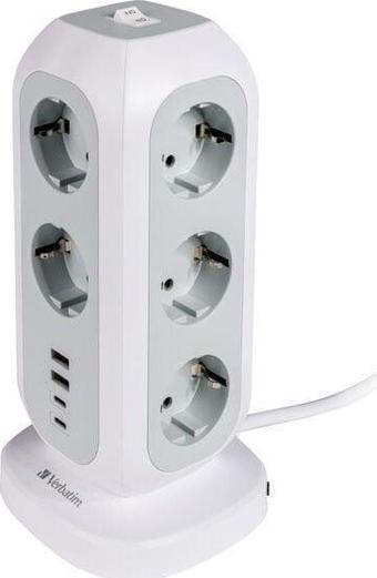 Verbatim Eupt-01 Eu Çok Fişli Güç Kulesi 11 x Ac 2 x Usb 2 x Type-C
