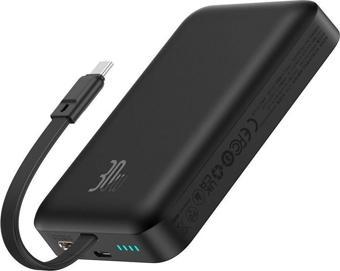 Baseus Magsafe Mini Type-C Kablolu Wireless Powerbank 10.000 mAh 30W - Siyah