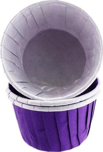 Cupcake Kalıbı Büyük Boy Düz Renk  62*40 MM (100 Adet)  Mor