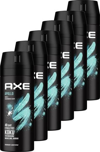 Axe Apollo Erkek Deodorant 150 ml 6'lı Set