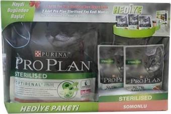 Pro Plan Kısırlaştırılmış Somonlu Kedi Maması 1,5 Kg Ve  Konserve Paketi