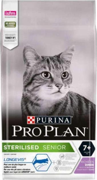 Pro Plan Senior 7+ Kısırlaştırılmış Hindili Yaşlı Kedi Maması 3 Kg