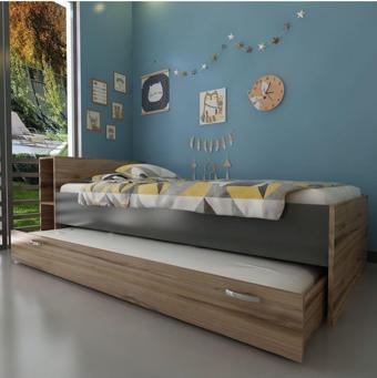 Myniture Home & Living Trend Yavrulu Karyola Q4011-4 Antrasit Çırağan