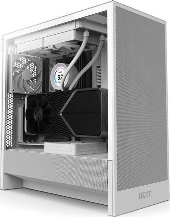 NZXT H5 Flow 2024 CC-H52FW-01 2 Fanlı ATX Beyaz Bilgisayar Kasası