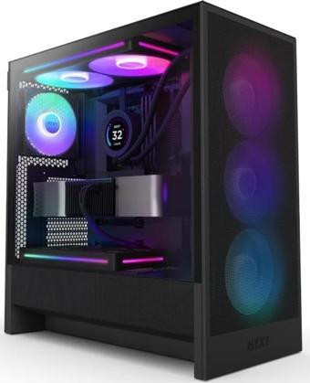 NZXT H5 Flow RGB 2024 CC-H52FB-R1 F360 RGB Fanlı ATX Siyah Bilgisayar Kasası