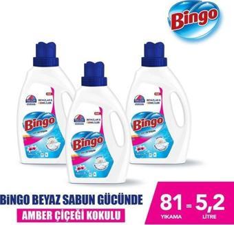Bingo Sıvı Çamaşır Deterjanı Amber Çiçeği 1755 ml 3lü