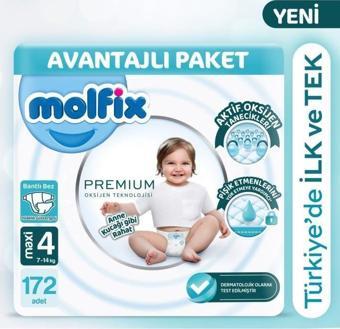 Molfix Premium Avantajlı Paket 4 Beden 172 Adet