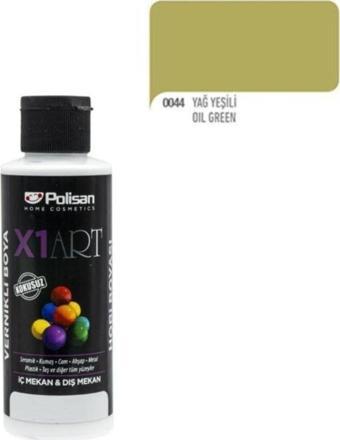 Polisan X1art Vernikli Hobi Boyası 120ml - 0044 Yağ Yeşili