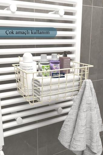 Moniev Asılabilir Havlupan Düzenleyici Havluluk Banyo Düzenleyici Havlu Kurutma Asılabilir Havlu Sepeti