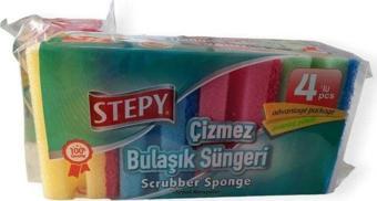 STEPY Çizmez Bulaşık Süngeri 4'lü Paket