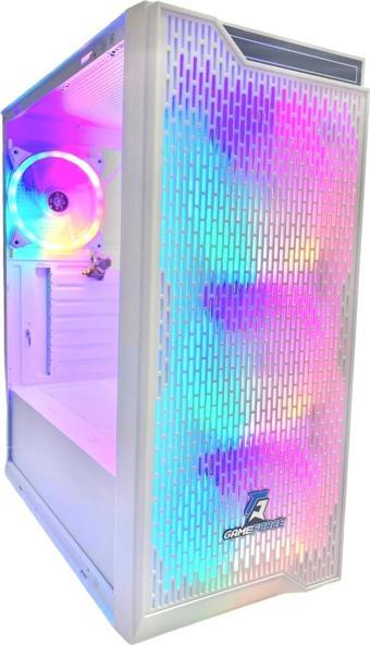 Gameforce Rainy Beyaz 4x120mm Rainbow Fan E-ATX Oyuncu Bilgisayar Kasası