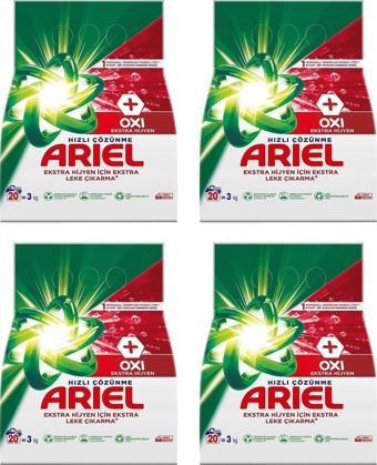 Ariel Oxi Beyazlara Özel Aqua Pudra Toz Çamaşır Deterjanı 3 Kg x 4 Adet