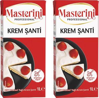 MASTERİNİ Krem Şanti 1 Litre Uht x 2 Adet