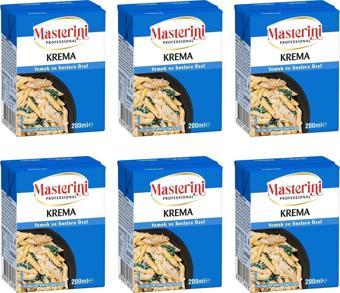 MASTERİNİ Krema Yemek ve Soslara Özel 200 ml x 6 Adet