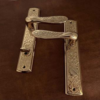 Özen Handles İmza Titanyum ZK19 Zamak Aynalı Wc Banyo Kapı Kolu Sol Basar 1 Takım