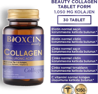 Bioxcin Collagen 30 Tablet - Tip1 Tip 3 Hidrolize Kolajen