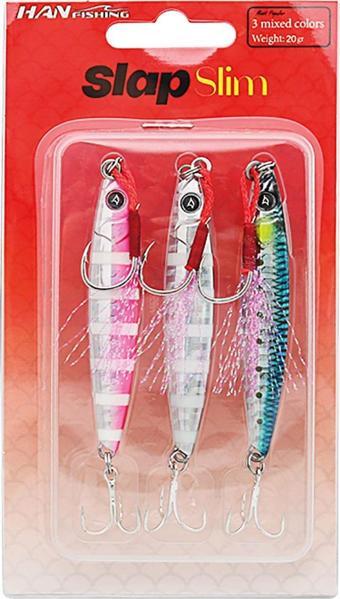 HanFish Slap Jigs Slim Zebra Mix 15gr Metal Jig Yem