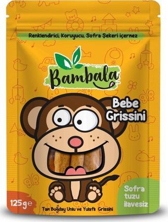 Bambala Bebek Grissini 125G (Bebek Bisküvisi, Koruyucusuz, Temiz Içerik)