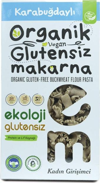 Ekoloji Market Organik Glutensiz Makarna Karabuğday Külah 200Gr Organic Glutenfree Pasta Buckwheat Cone 200Gr