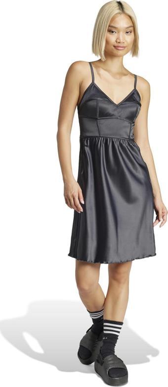 JN3015-K adidas Satın Dress Carbon Kadın Elbise - Etek Siyah