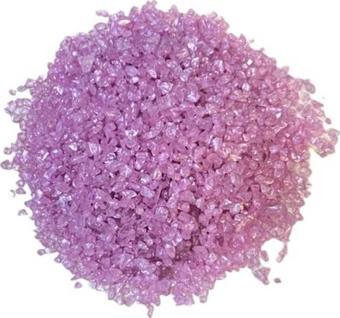 Dekoratif  Kırma Kırık Cam SEDEFLİ Renk Cam Kırığı (1 KG)  Pembe