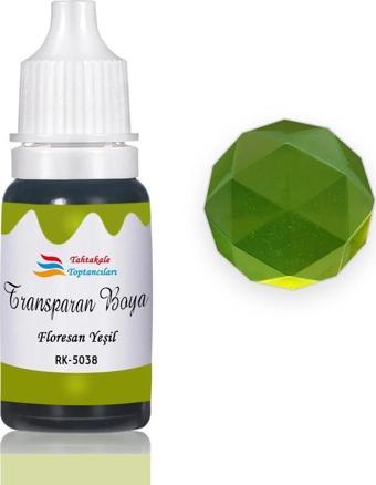 Epoksi Reçine Transparan Boya Pigment Şeffaf Epoksi Boyası 20 ML  Floresan Yeşil - 5038