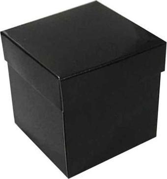 Komple Karton Kutu Düz Renk 7X7X7 CM (25 Adet)  Siyah