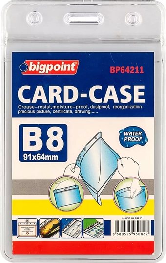 Bigpoint BP642 Kilitli Kart Poşeti Dikey 64x91mm (10 lu)