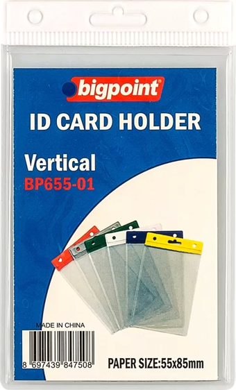 Bigpoint Kart Poşeti Dikey Beyaz 55x85mm